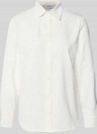 Zabaione Regular Fit Bluse mit Ziersteinbesatz Modell Il44lenia in Weiss, Gr&ouml;&szlig;e XXL