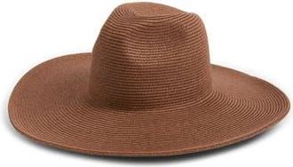 Nordstrom Packable Wide Brim Straw Panama Hat in Brown Clove at Nordstrom Rack