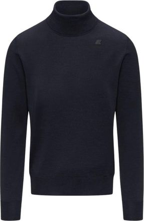 K-Way Henry Merino - Heren - Coltruien - Blauw - M - Wol - Truien & Vesten