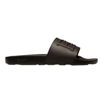 Bally Mens Scotty 6300476 Slide Sandals In Black Rubber