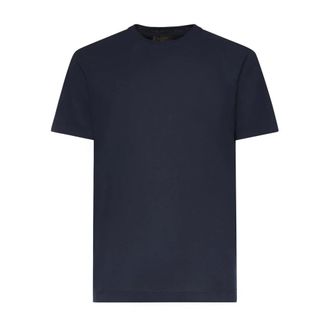 Zanone T-Shirts, male, Blue, Size: 4XL Cotton T-shirt