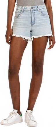 Kut from the Kloth Womens Jane High Rise Long Denim Shorts In Grey