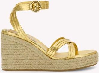 Gianvito Rossi Lianne Beach Espadrillas in Gold Nappa at Nordstrom, Size 37.5