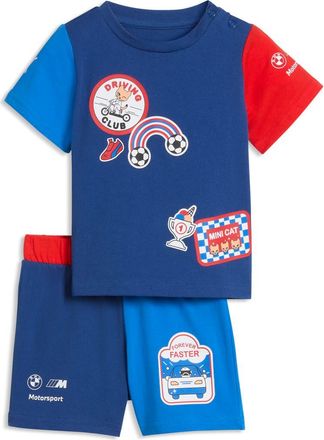 Puma x BMW M Motorsport Kids Cotton T-Shirt & Shorts Set in Pro Blue/M Color at Nordstrom, Size 2T