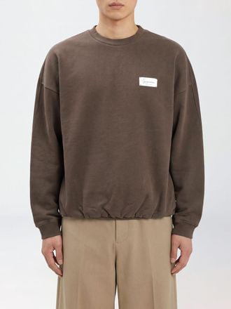 Jacquemus Felpa girocollo in cotone con logo applicato a contrasto