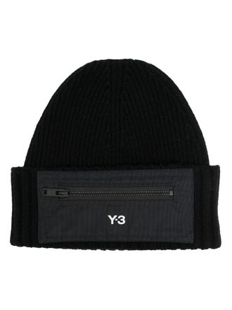 Yohji Yamamoto Logo-Print Beanie