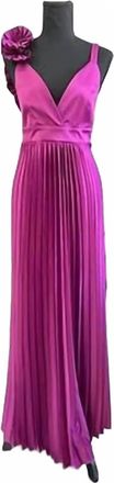 Hope Womens V-Neck Maxi Gown In Purple