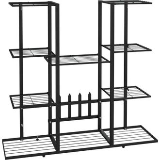 vidaXL Flower Stand 94.5x25x89 cm Black Iron vidaXL