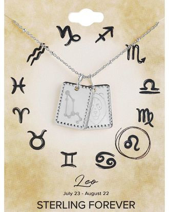 Sterling Forever Zodiac Tag Necklace