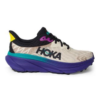 Hoka One One Hoka Challenger ATR 7 Textile Mens Running Trainers - Oatmeal Mountain Iris - Size:UK 10.5