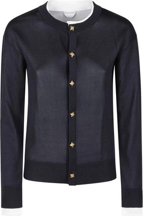Bottega Veneta Cardigan - Dames - Vesten - Blauw - L - Truien & Vesten