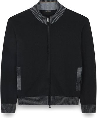 Paul & Shark Soft Cool Touch wool sweater with zip closure, Man, Black, Size: XXL