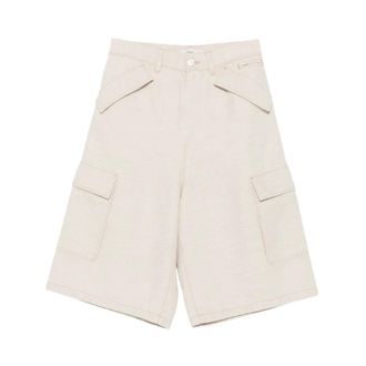 Fendi Cargo-short met hoge taille - Dames - Korte broeken - Wit - Maat: 3XS Zijde