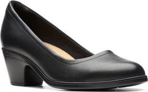 Clarks Emily 2 Ruby Pump in Black Leather at Nordstrom Rack, Size 6.5