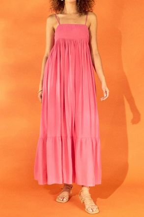 endless rose Babydoll Maxi Dress In Pink