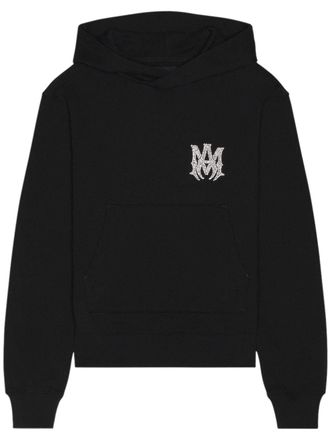 Amiri logo-embellished cotton hoodie - men - Cotton - XXXL - Black