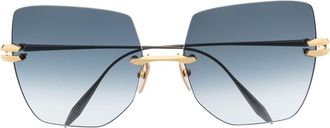 Dita Eyewear gradient butterfly-frame sunglasses - women - Metal (Other) - 58 - Black