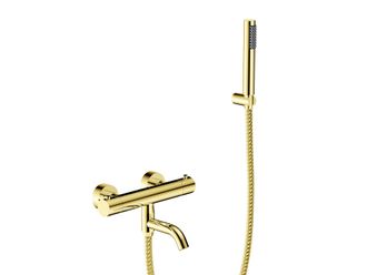 OEM Grifo De Ba&ntilde;era Mural Veo Color Oro Claro Con Termostato Besco