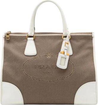 Prada Pre-owned Tote Bags, female, Brown, Size: ONE SIZE Pre-owned Vintage Satchel