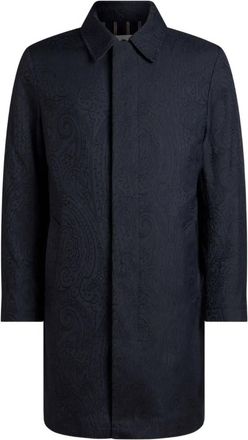 Etro Cappotto con effetto jacquard - Blu