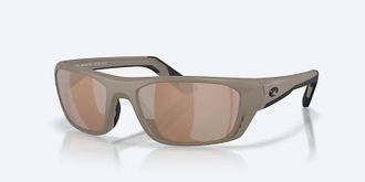 Costa Unisex Whitetip Pro Polarized Sunglasses In Matte Sand Copper Silver Mirror