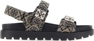 Tory Burch White Logo Sandals