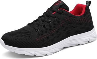 Generic Men Running Trainers Lightweight Slip On Sneakers Breathable Mesh Trainers Comfortable Tennis Shoes Non Slip Casual Shoes Sleek Sneakers Shock Absorbi