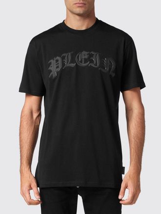 Philipp Plein T-shirt girocollo in cotone con stampa logo fronte e retro