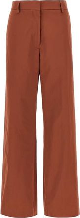Dries Van Noten Paxy Satin Pants - Dames - Wijde Broeken - Rood - S - Satijn - Broeken