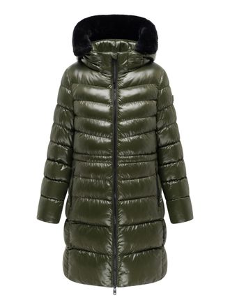 Navahoo dames gewatteerde wintermantel Lumeiaa met imitatiebont capuchon