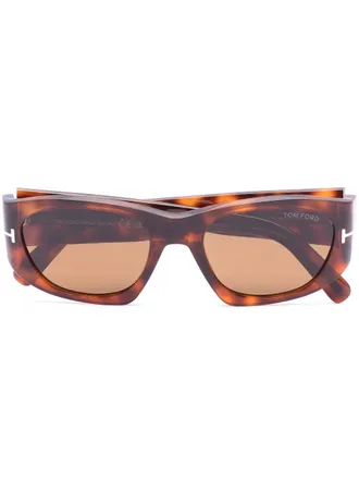 Tom Ford Eyewear Zonnebril met luipaardprint - Bruin