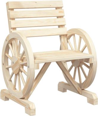 vidaXL Vidaxl - Silla De Jard&iacute;n De Madera Maciza De Abeto 58x58x78,5 Cm
