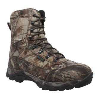 Adtec 10in Mens Real Tree Camo Waterproof Hunting Boots Synthetic, Camouflage - Aggressive Rubber Outsole with Steel Shank, Camouflage, 6 UK