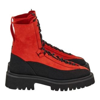 Ferragamo Atlante Hybrid Combat Boots, Size 7