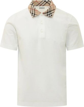 Burberry Evan Polo - Heren - Polos - Wit - S - Katoen - Tops