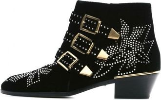 Chlo&eacute; Black Studded Susanna Boots Size 40