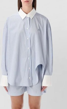 The Attico striped long sleeve shirt with contrast collar and cuffs