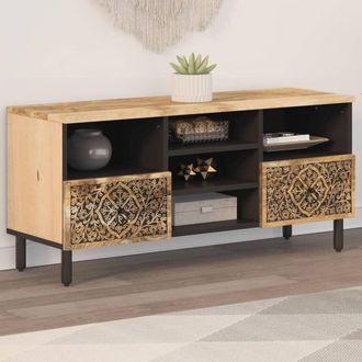 vidaXL Mueble De Tv Madera Maciza De Mango 100x33x46 Cm Vidaxl