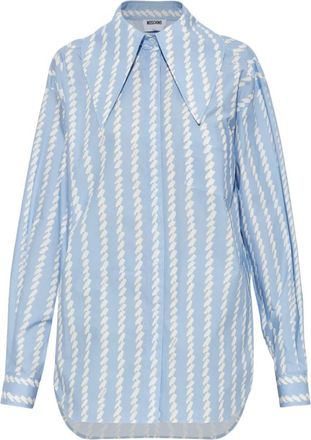 Moschino Camisa holgada con bolsillo - Blouses & Shirts - Mujer - Azul - S