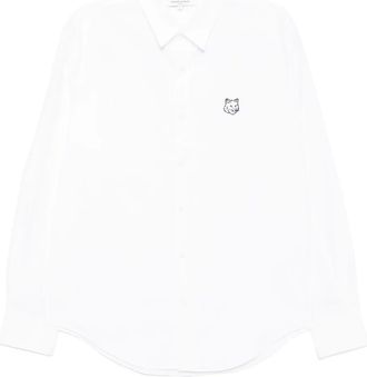 Maison Kitsuné Camicia Contour Fox head - Bianco