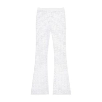 Givenchy 4G Jacquard Flared Broek - Dames - Broeken - Wit - Maat: XS Viscose
