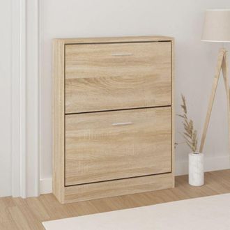 vidaXL Scarpiera Rovere 59x17x81 cm in Legno Multistrato - Vidaxl