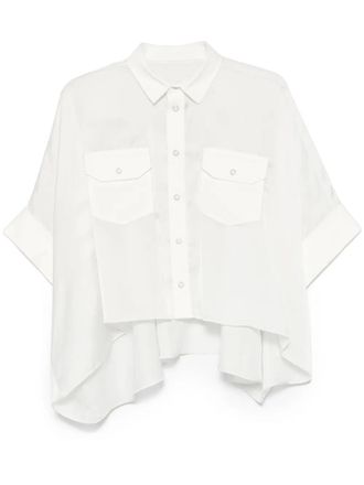 sacai satin blouse - women - Polyester/Cotton - 2 - White