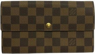 Louis Vuitton Pre-owned Damier Long Wallet (bi-fold) - Dames - Vintage Accessoires - Bruin - ONE Size - Vintage