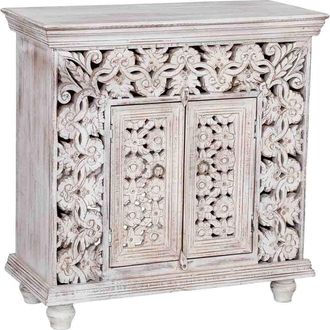Wanderlust Deco Recibidor De Madera Gris Acabado Artesanal 90x40x90cm