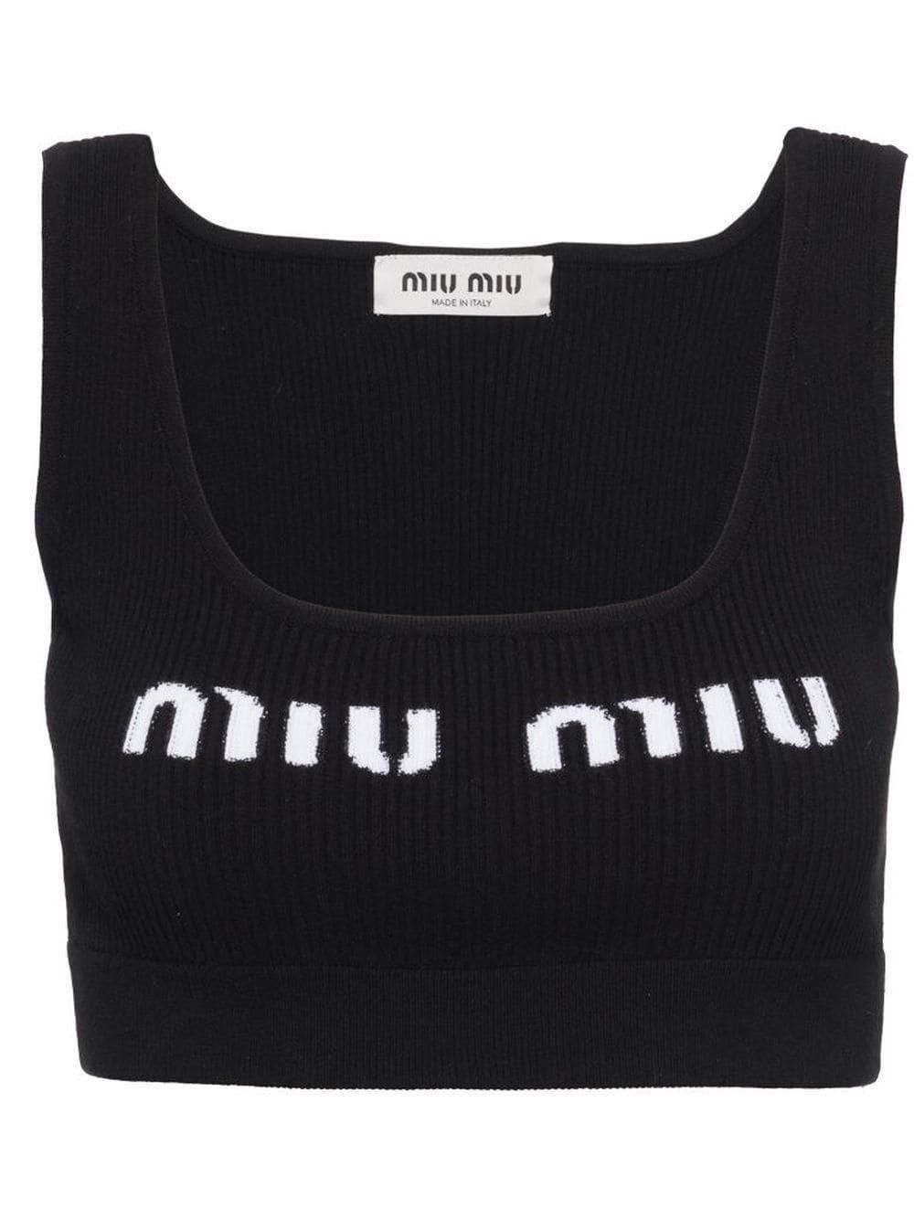 Miu Miu Cropped tanktop - Zwart van € 639,00 - op Stylight