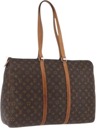 Louis Vuitton Tweedehands Canvas Louis Vuitton tassen - Dames - Vintage Weekendtas - Bruin - ONE Size - Vintage