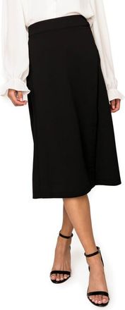 Gibsonlook Wrapped Up Buckle Midi Skirt in Black at Nordstrom, Size Xx-Small
