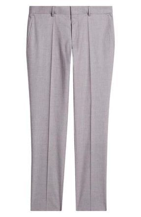 BOSS Genius Slim Fit Wool Blend M&eacute;lange Dress Pants in Light/Pastel Purple at Nordstrom, Size 30