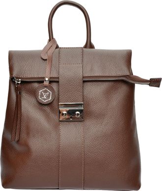 Luisa Vannini Bordeaux Leren Tas